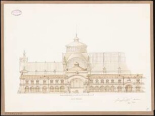 Hauptbahnhof, Frankfurt/Main Empfangsgebäude: Seitenansicht