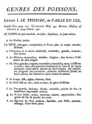 Genre des Poissons