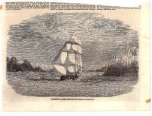 The "Calypso" passing through the Straits of Magellan