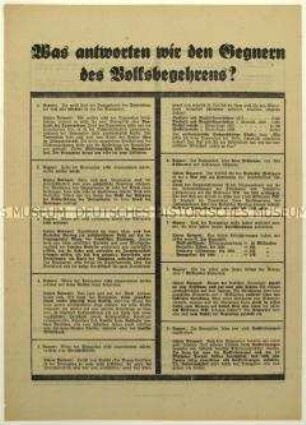 Aufruf für das Volksbegehren gegen den Young-Plan 1929