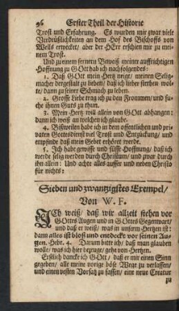 Sieben und zwantzigstes Exempel/ Von W. F.