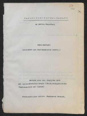 1934/35: Jahresbericht ... - 1934/35