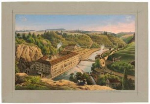 Blick vom Hohen Stein auf die Felsenkellerbrauerei im Plauenschen Grund