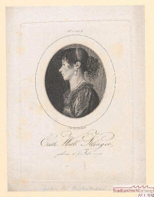 Catharina Walburga Klinger; geb. 7. Februar 1775