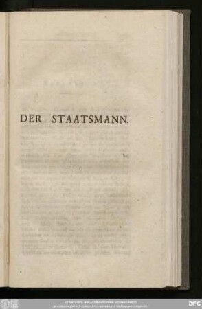 Der Staatsmann.