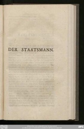 Der Staatsmann.