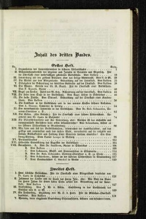 Inhalt des dritten Bandes