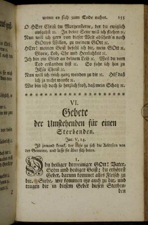 VI. Gebete der Umstehenden für einen Sterbenden.
