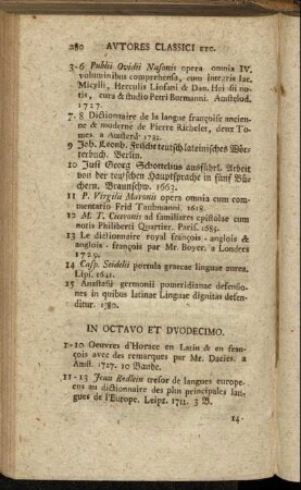 In octavo et duodecimo.