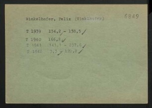 Winkelhofer, Felix (siehe auch Winklhofer)