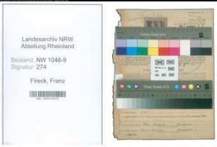 Entnazifizierung Franz Fireck , geb. 20.05.1901 (Angestellter)
