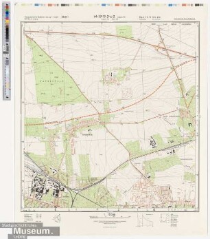 Topographischer Stadtplan Leipzig; Blatt 1