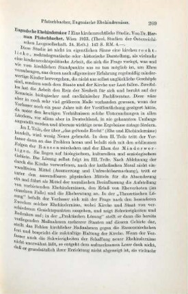 269-273 [Rezension] Pfatschbacher, Herman, Eugenische Ehehindernisse?