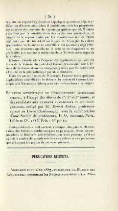 Publications récentes.