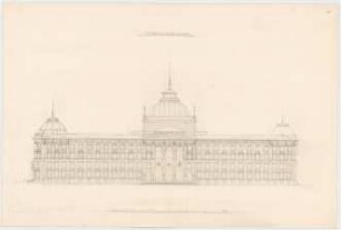 Thiersch, Friedrich von; Leipzig (Sachsen); Reichsgericht - Nordfassade (Ansicht)