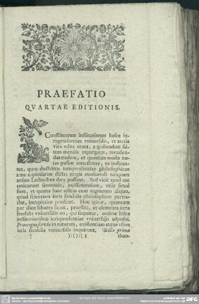 Praefatio Quartae Editionis