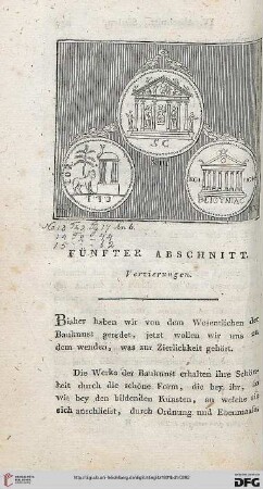 Fünfter Abschnitt: Verzierungen