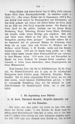 3. Die Begründung neuer Distrikte in St. Pauli, Uhlenhorst-Barmbek, Borgfelde-Hohenfelde und vor dem Dammthor.