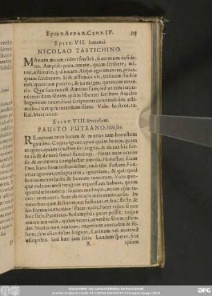 Epist. VIII. Bruxellam. Fausto Puteano, Filio suo.