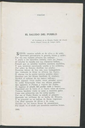 El saludo del pueblo