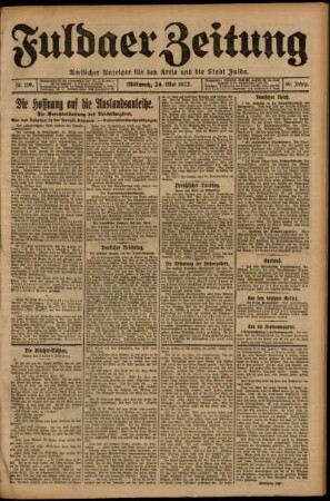Ausgabe vom Mittwoch, den 24. Mai 1922.