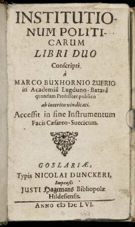 Institutionum Politicarum Libri Duo
