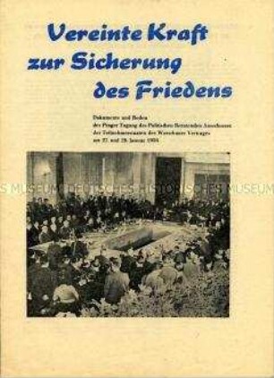 Sonderdruck zur Tagung des Politischen Beratenden Ausschusses des Warschauer Vertrages 1956 in Prag