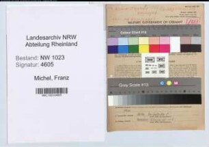 Entnazifizierung Franz Michel , geb. 11.03.1897 (Angest.)