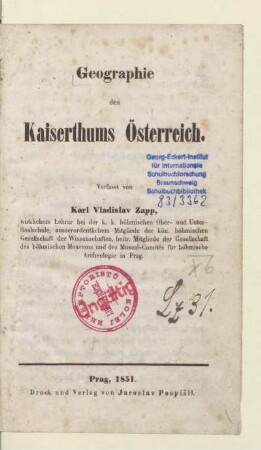 Geographie des Kaiserthums Österreich