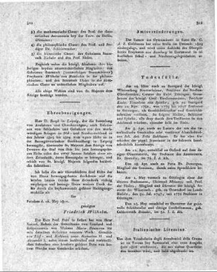 Ehrenbezeigungen.