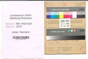 Entnazifizierung Hermann Acker , geb. 10.05.1908 (Geschaeftsfuehrer)