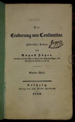 Theil 1: Die Eroberung von Constantine. Theil 1