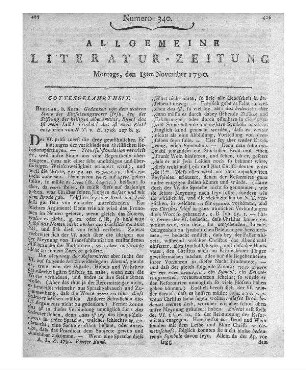 Gedanken von dem wahren Sinne der Einsetzungs-Worte Jesu bey der Stiftung des heiligen Abendmahles, Esset! Das ist mein Leib! Trinket! Das ist mein Blut. Entworfen von S. T. v. E. Breslau: Korn 1788
