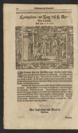 Evangelium/ amTage desz H. Apostels Thomä. ...