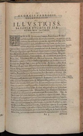 Georgii Fabricii Chemnicensis De Illustriss. Saxoniæ Ducibus Et Electoribus Imperii, Ennaratio