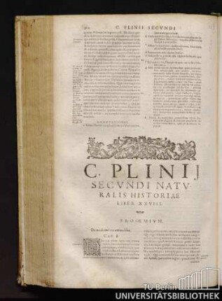 C. Plinij Secvndi Natvralis Historiae Liber XXVIII.