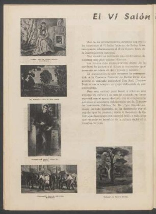 El VI Salón Nacional de Bellas Artes