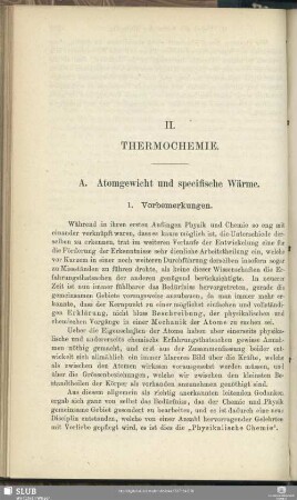 II. Thermochemie.