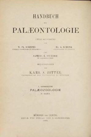 Palaeozoologie, 2. Mollusca und Arthropoda