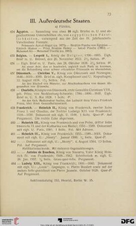 III. Außerdeutsche Staaten (Nr.454-734)