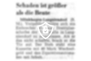 Schaden ist größer als die Beute