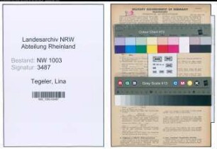 Entnazifizierung Lina Tegeler , geb. 15.04.1897 (Geschaeftsinhaberin)
