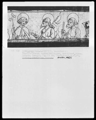Ausschnitt mit den Aposteln Philippus, Matthias und Simon