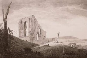 Ruine Eldena mit Begräbnis (Der Friedhof bei der Kirchruine)