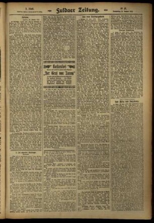 Zweite Ausgabe vom Donnerstag, den 23. Januar 1913.