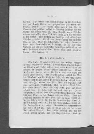 III. den Arbeitsmitteln.