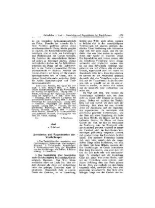 Assoziation und Reproduktion der Vorstellungen