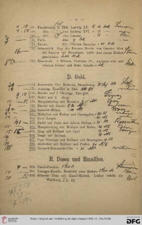 D. Gold (Nr. 174-189)