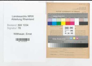 Entnazifizierung Ernst Witthauer , geb. 08.07.1892 (Oberstleutnant)