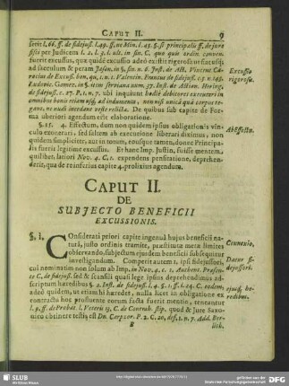 Caput II. De Subiecto Beneficii Excussionis